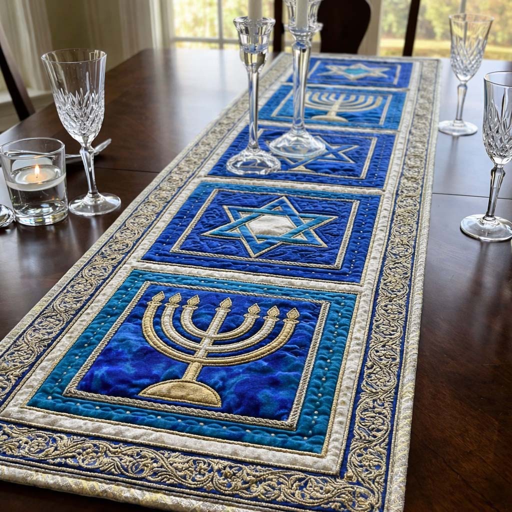 Hanukkah Quilted Table Runner GFTOQA1820