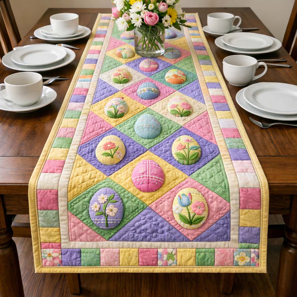 Happy Easter Quilted Table Runner GFTOQA1823