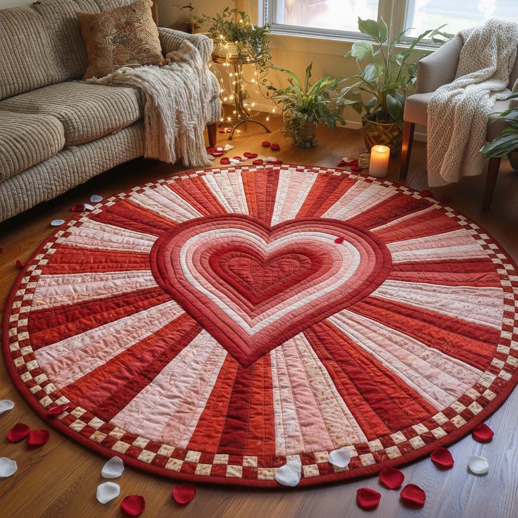 Sweet Valentine Quilted Round Mat GFTOQA1845