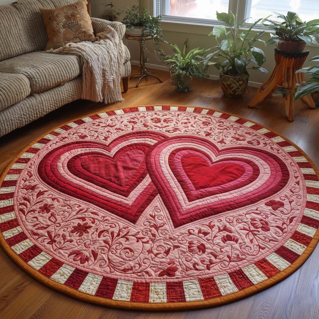 Sweet Valentine Quilted Round Mat GFTOQA1846