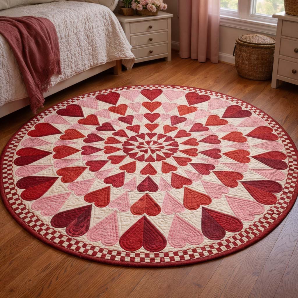 Love Treasure Quilted Round Mat GFTOQA1849