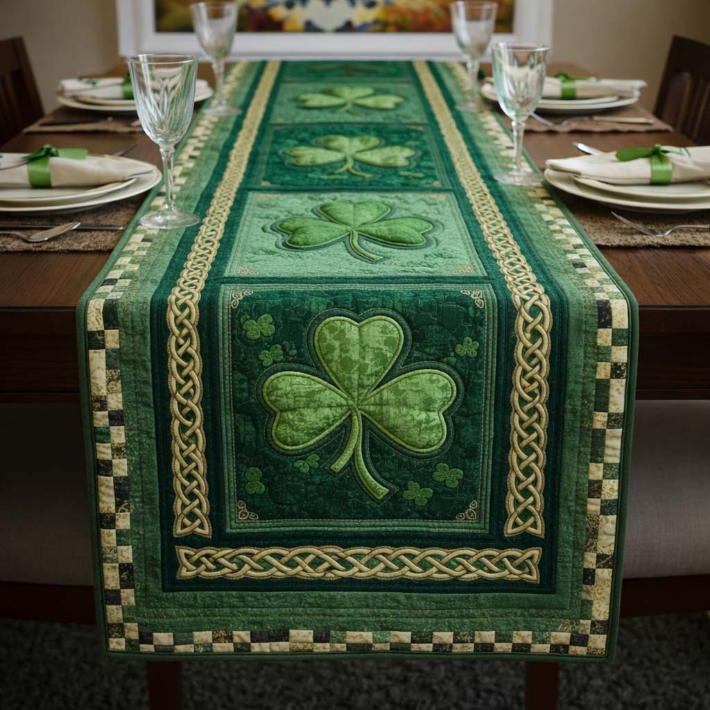 Lucky Charm Quilted Table Runner GFTOQA1855