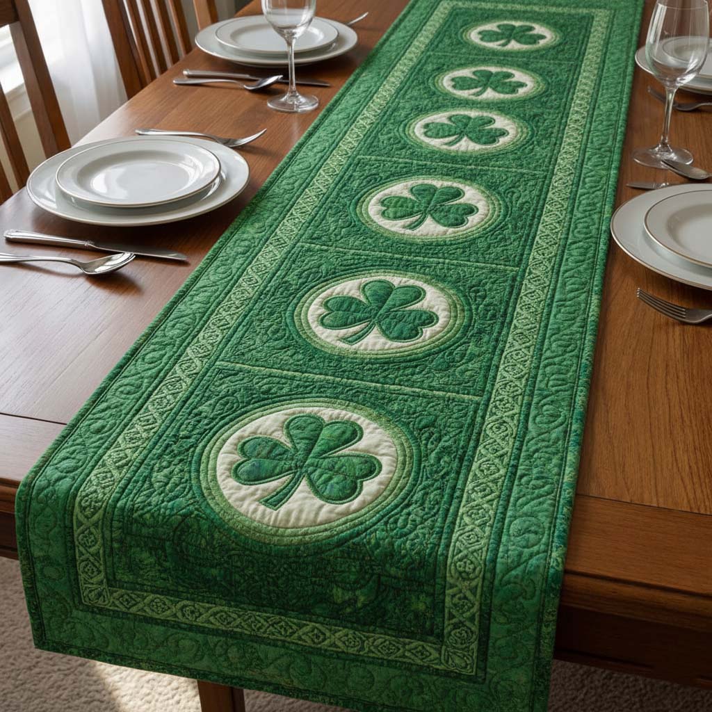 Emerald Fortune Quilted Table Runner GFTOQA1859