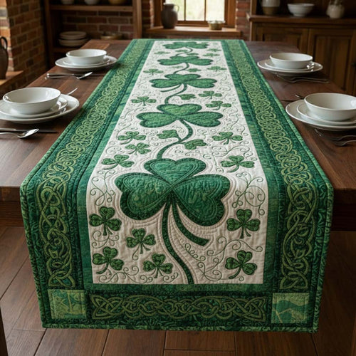 Festive Shamrock Quilted Table Runner GFTOQA1860