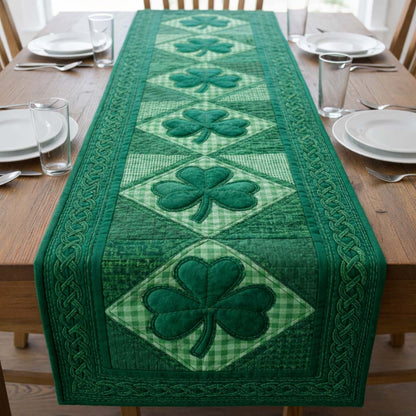 Festive Shamrock Quilted Table Runner GFTOQA1861