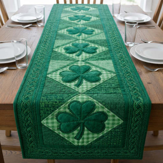 Festive Shamrock Quilted Table Runner GFTOQA1861