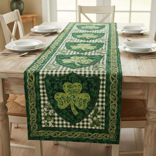 Festive Shamrock Quilted Table Runner GFTOQA1862