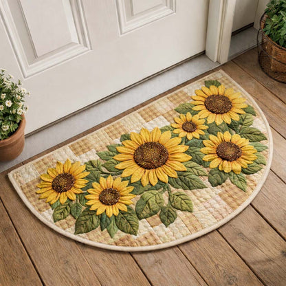 Welcoming Floral Quilted Welcome Mat GFTOQA1924
