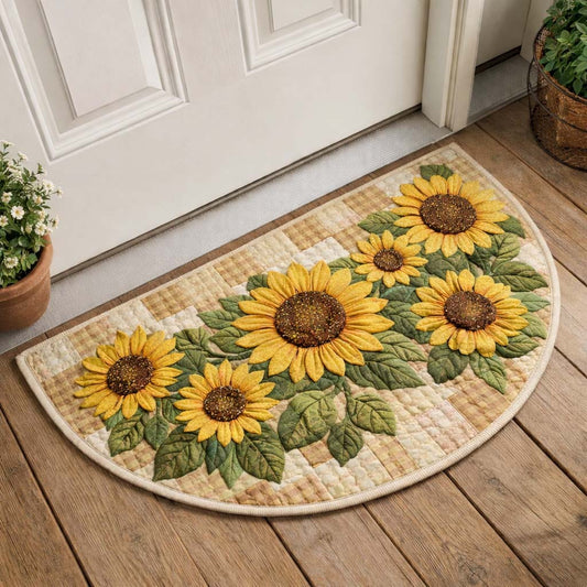Welcoming Floral Quilted Welcome Mat GFTOQA1924