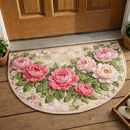 Welcoming Floral Quilted Welcome Mat GFTOQA1925