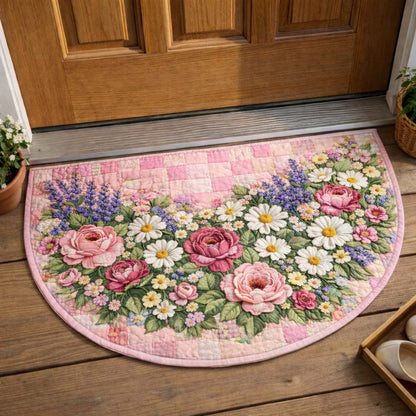 Welcoming Floral Quilted Welcome Mat GFTOQA1927
