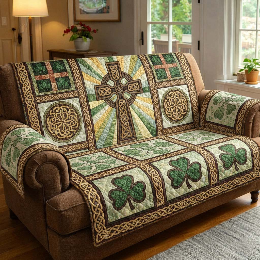 Irish Heritage Quilted Sofa Cover GFTOQA1956