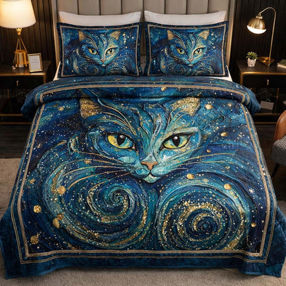 Cat Serenity 3-Piece Quilted Bedding Set GFTOQA1964