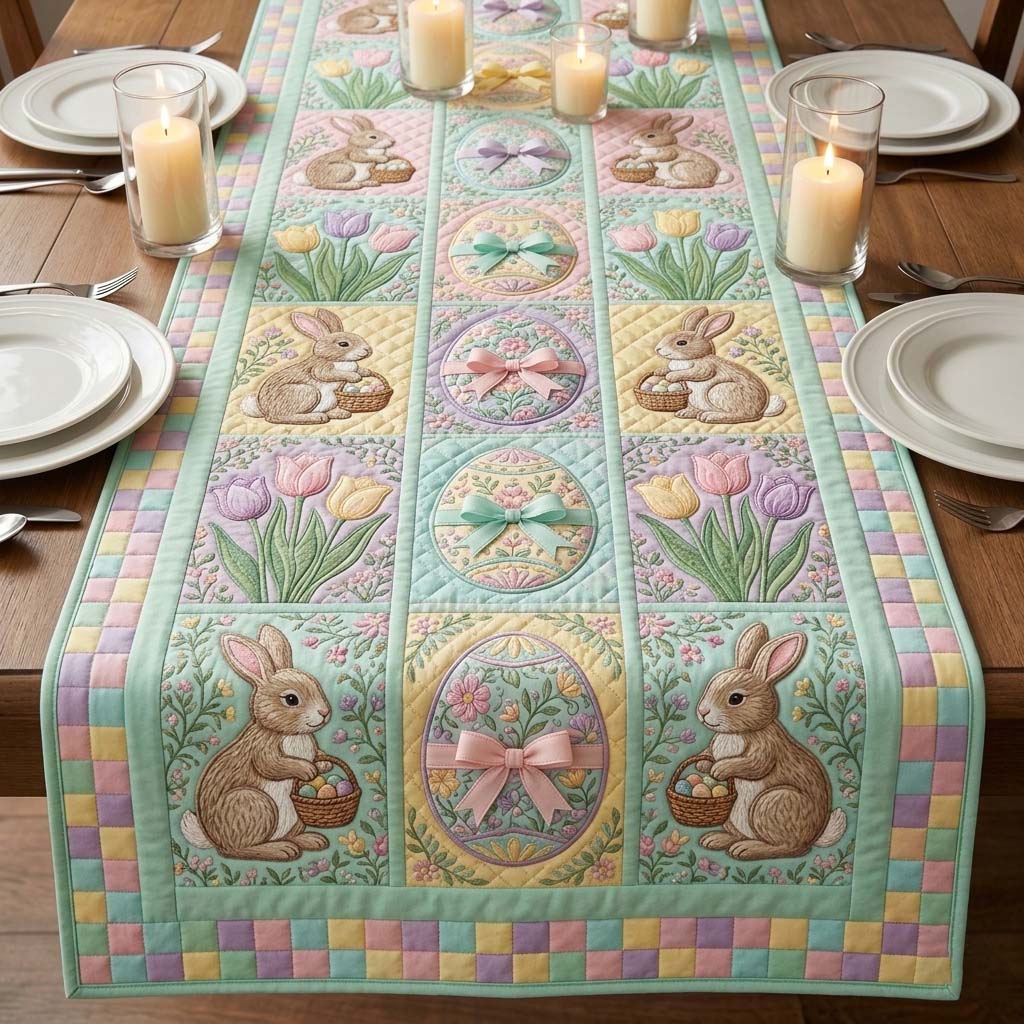 Happy Easter Quilted Table Runner GFTOQA2002
