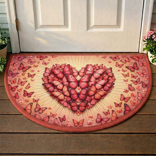 Butterfly Heart Quilted Welcome Mat GFTOQA2005