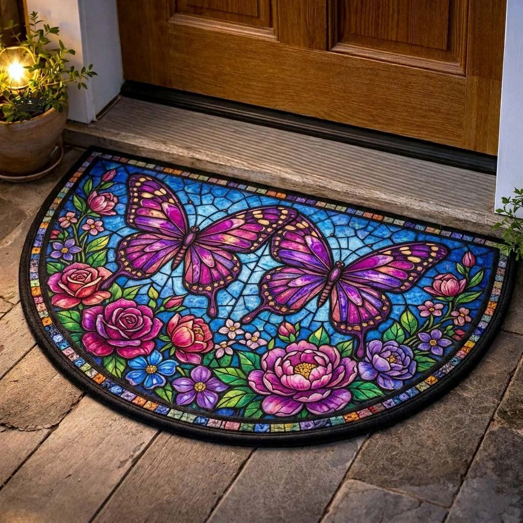 Welcoming Butterfly Quilted Welcome Mat GFTOQA2013