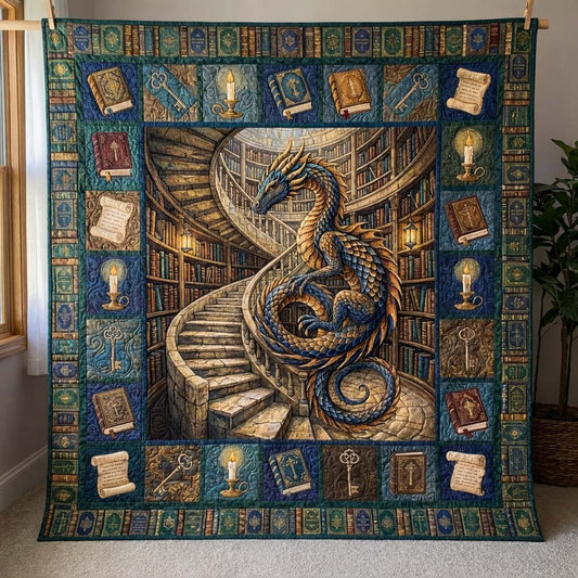 Arcane Library Quilted Blanket GFTOQA2085