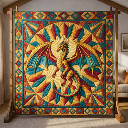 Geometric Dragon Quilted Blanket GFTOQA2090