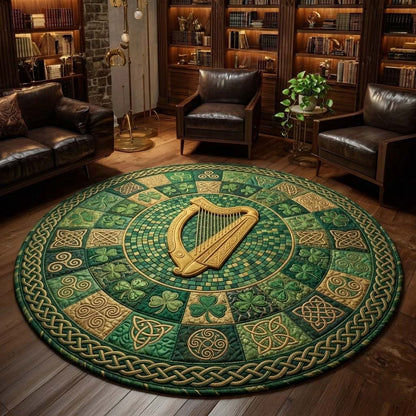 Celtic Melody Quilted Round Mat GFTOQA2093