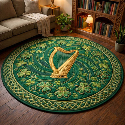 Emerald Harmony Quilted Round Mat GFTOQA2094