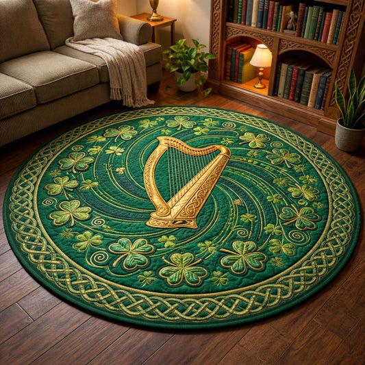 Emerald Harmony Quilted Round Mat GFTOQA2094