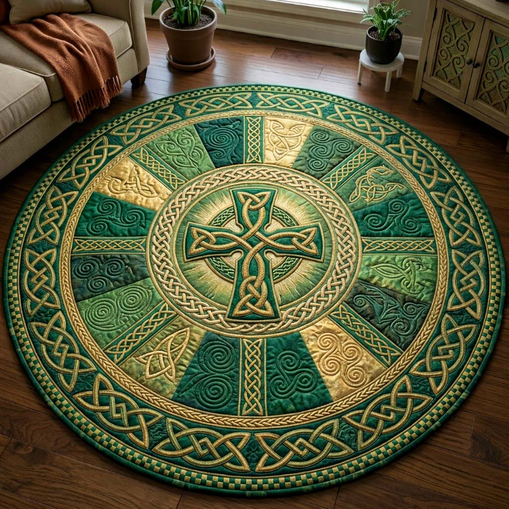 Celtic Halo Quilted Round Mat GFTOQA2098