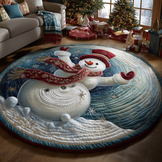Snow Dance Quilted Round Mat GFTOQA20