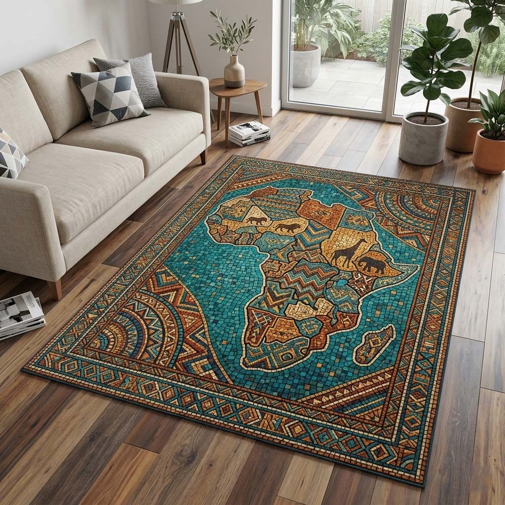 Mosaic Africa Area Rug GFTOQA2165
