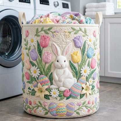 Bunny Garden Quilted Laundry Basket GFTOQA2219