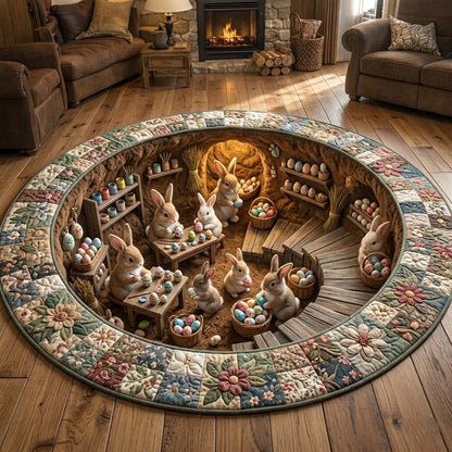 Happy Easter Quilted Round Mat GFTOQA2249