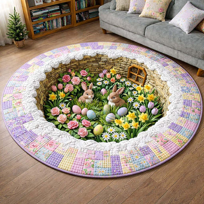 Happy Easter Quilted Round Mat GFTOQA2250