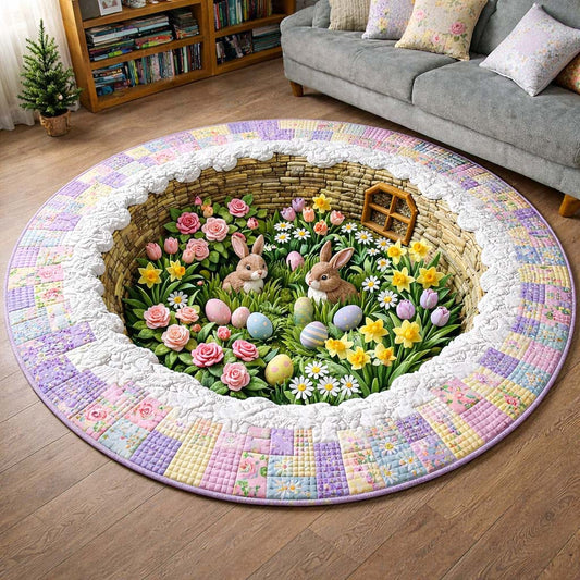 Happy Easter Quilted Round Mat GFTOQA2250