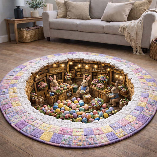 Happy Easter Quilted Round Mat GFTOQA2251