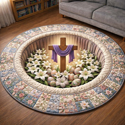 Happy Easter Quilted Round Mat GFTOQA2252