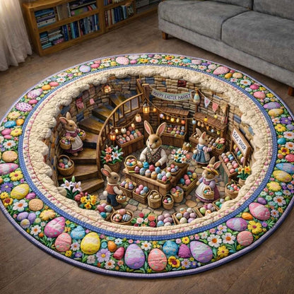 Happy Easter Quilted Round Mat GFTOQA2253