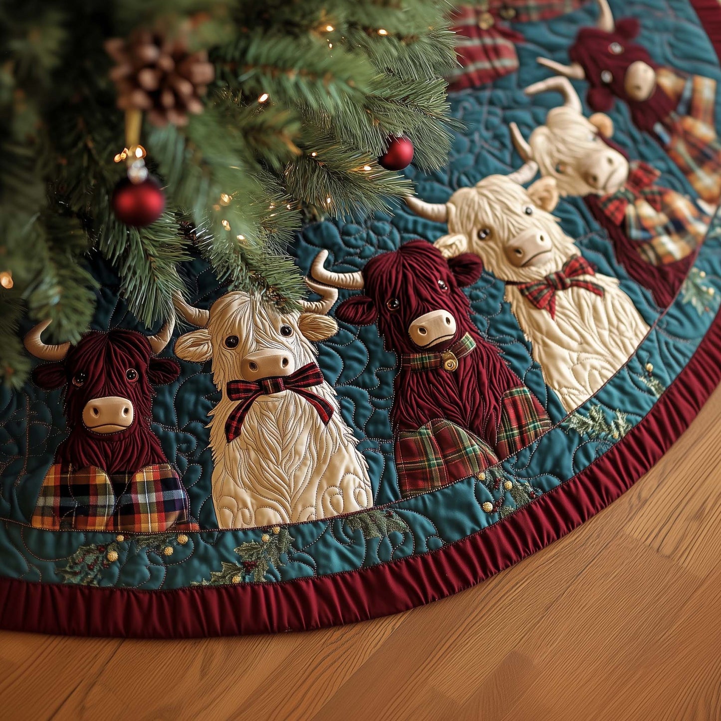 Highland Joy Quilted Tree Skirt GFTOQA227
