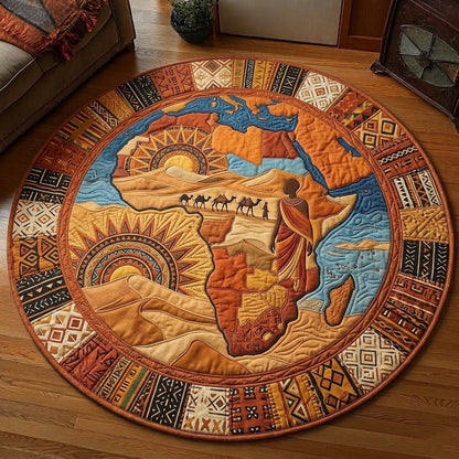 Africa Soul Quilted Round Mat GFTOQA2292