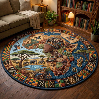 Africa Heritage Quilted Round Mat GFTOQA2293
