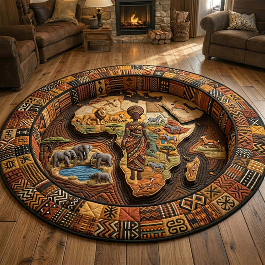 Africa Heritage Quilted Round Mat GFTOQA2294