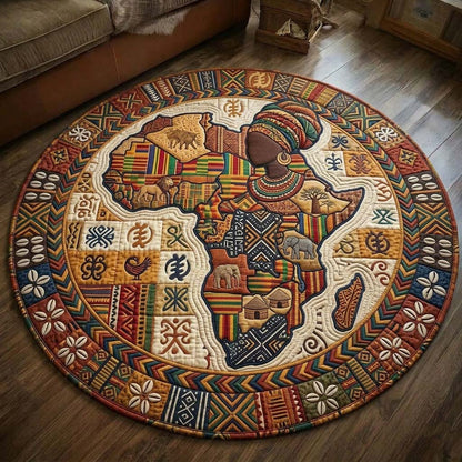 Africa Spirit Quilted Round Mat GFTOQA2298