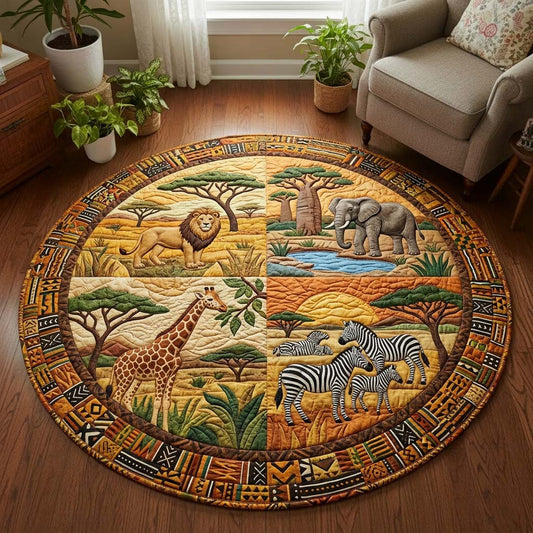 Safari Serenity Quilted Round Mat GFTOQA2299