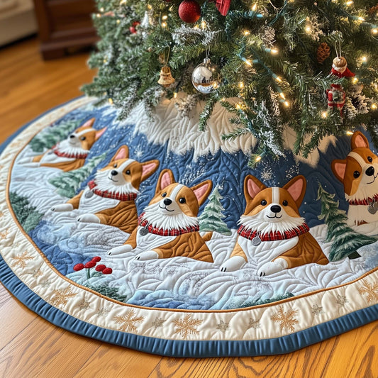 Let It Snow Quilted Tree Skirt GFTOQA232