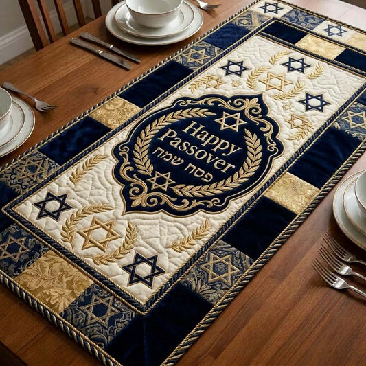 Happy Passover Quilted Table Runner GFTOQA2329