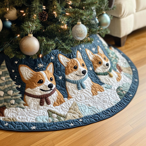 Let It Snow Quilted Tree Skirt GFTOQA233