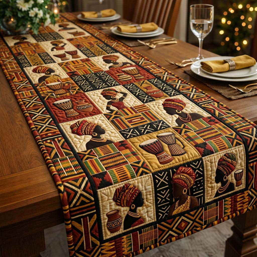 Heritage Rhythm Quilted Table Runner GFTOQA2333