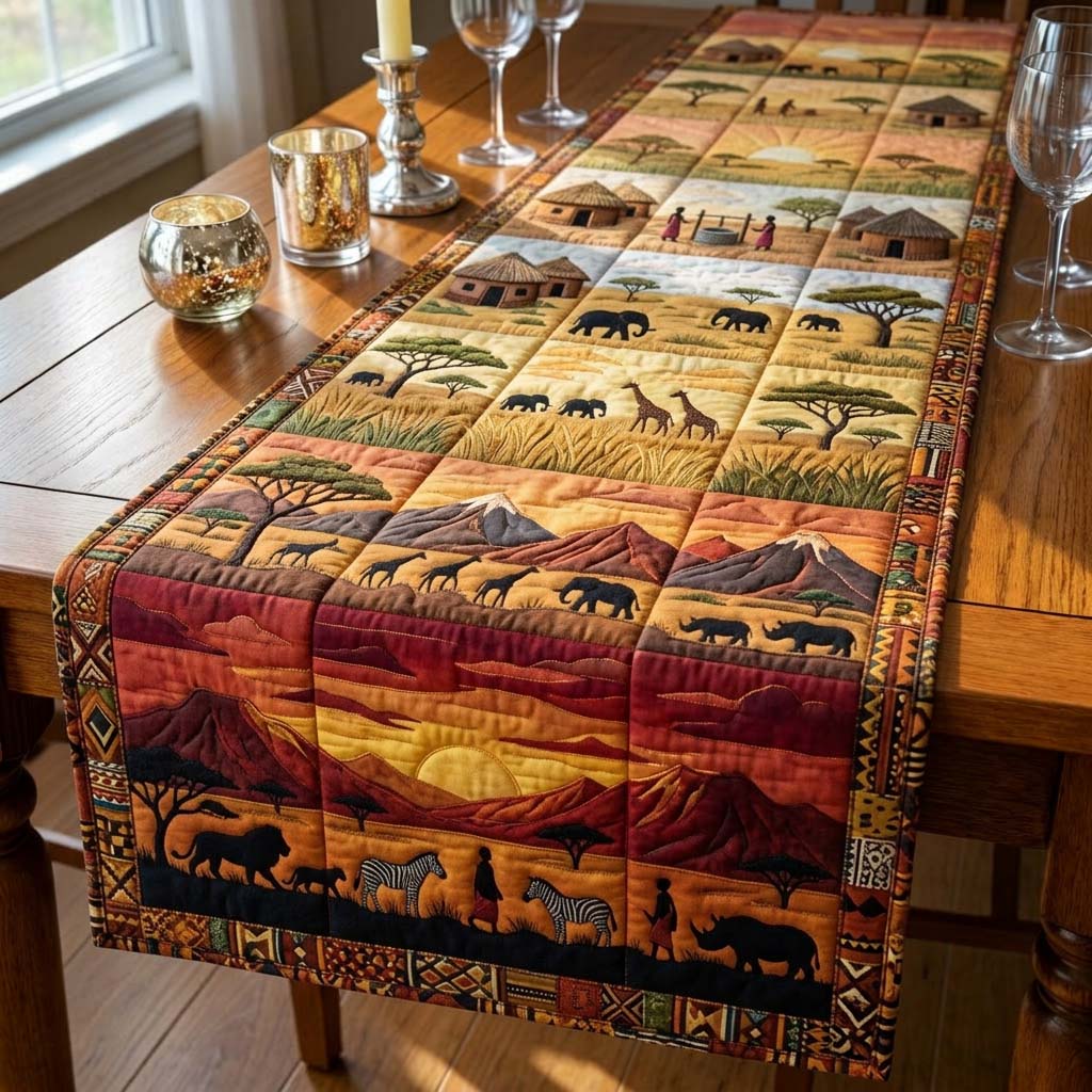 Africa Legacy Quilted Table Runner GFTOQA2335