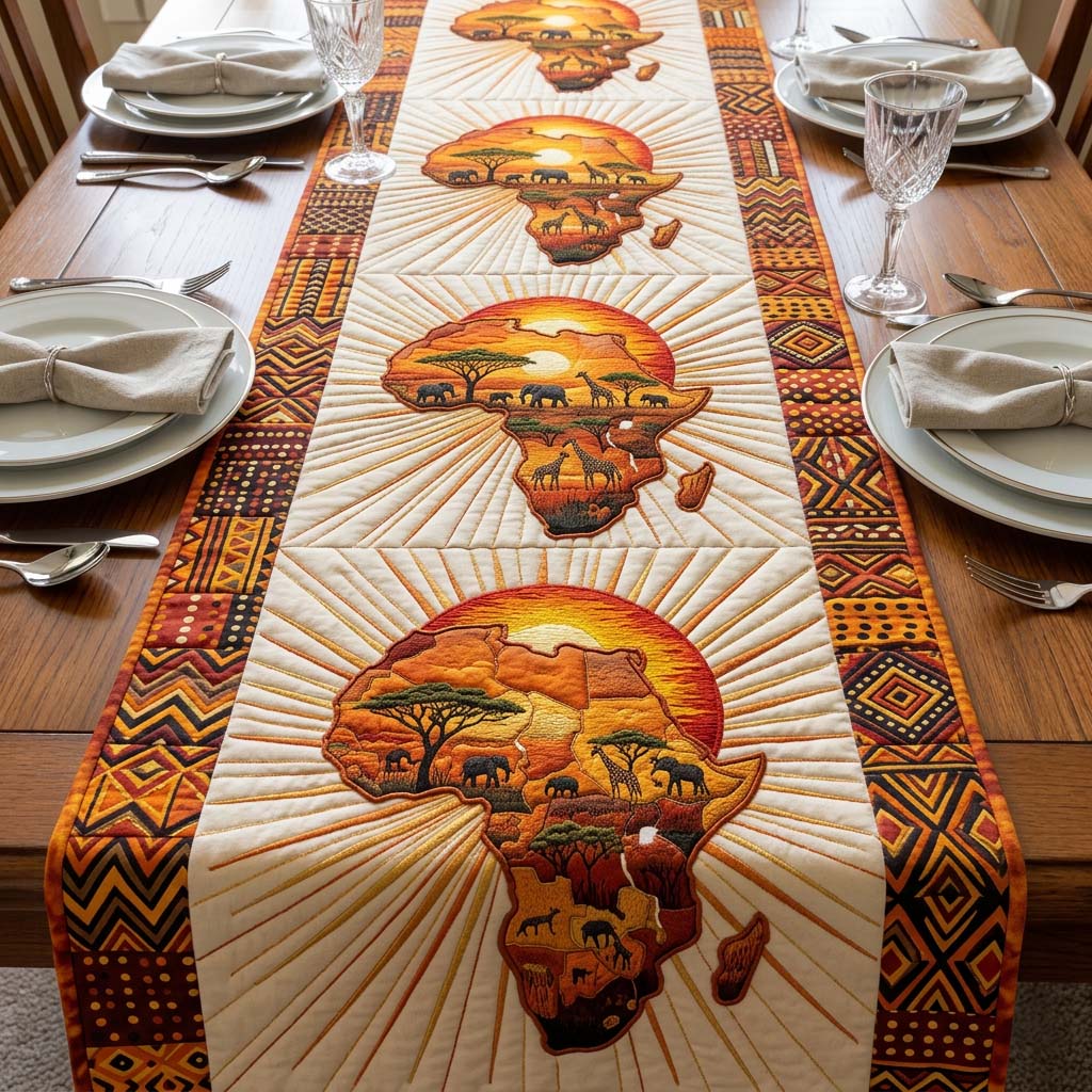 Africa Soul Quilted Table Runner GFTOQA2339