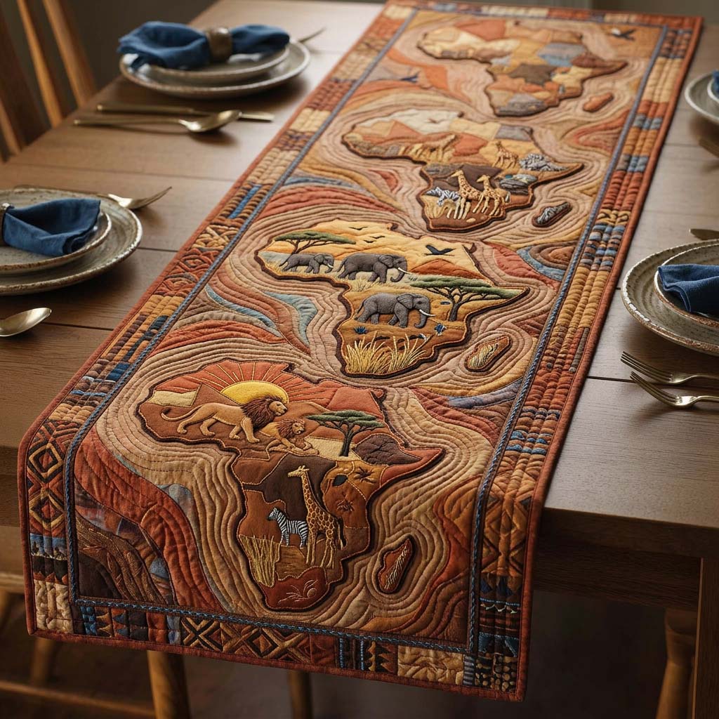 Africa Spirit Quilted Table Runner GFTOQA2341