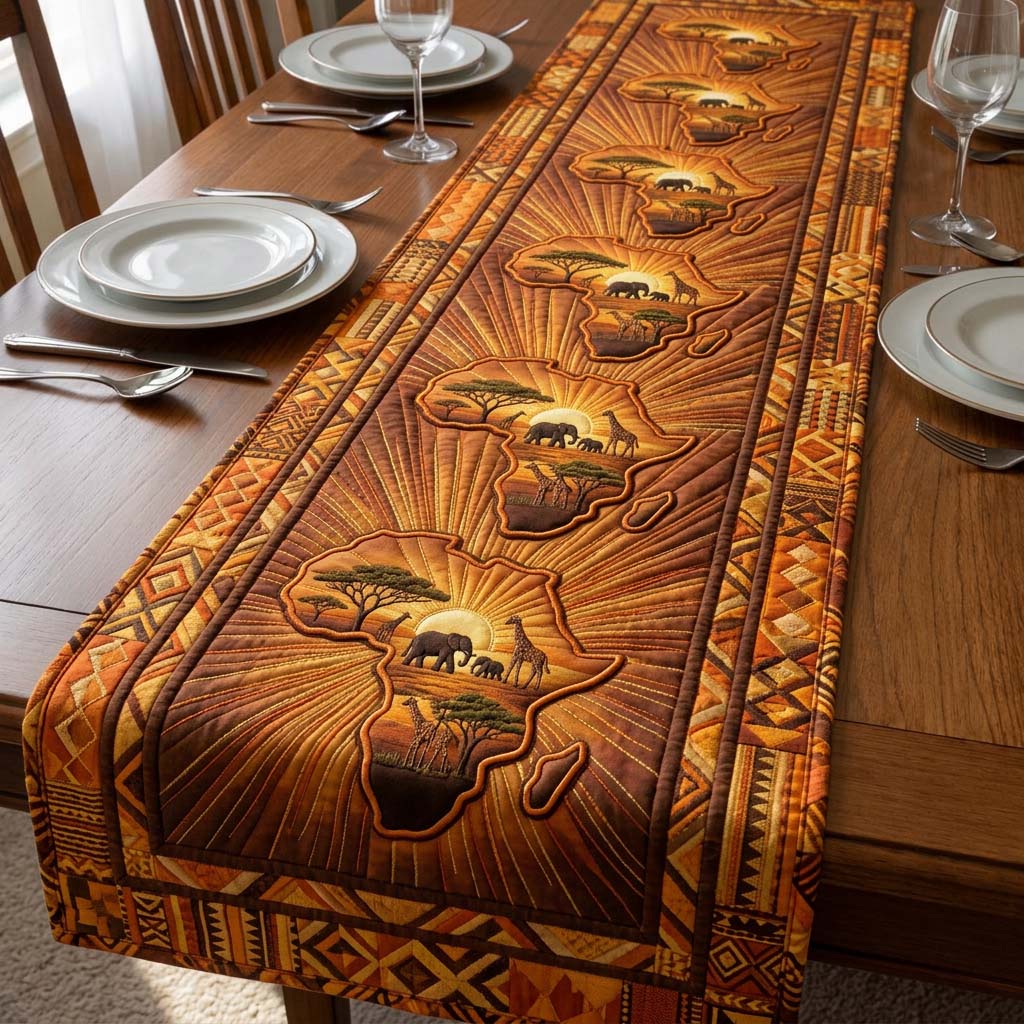 Africa Legacy Quilted Table Runner GFTOQA2343