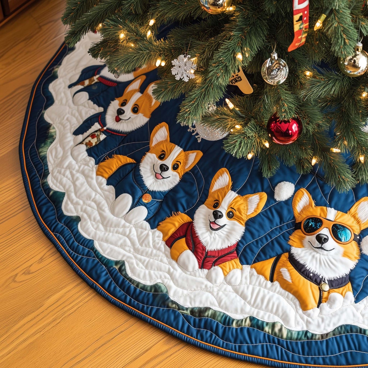 Winter Adventure Quilted Tree Skirt GFTOQA236